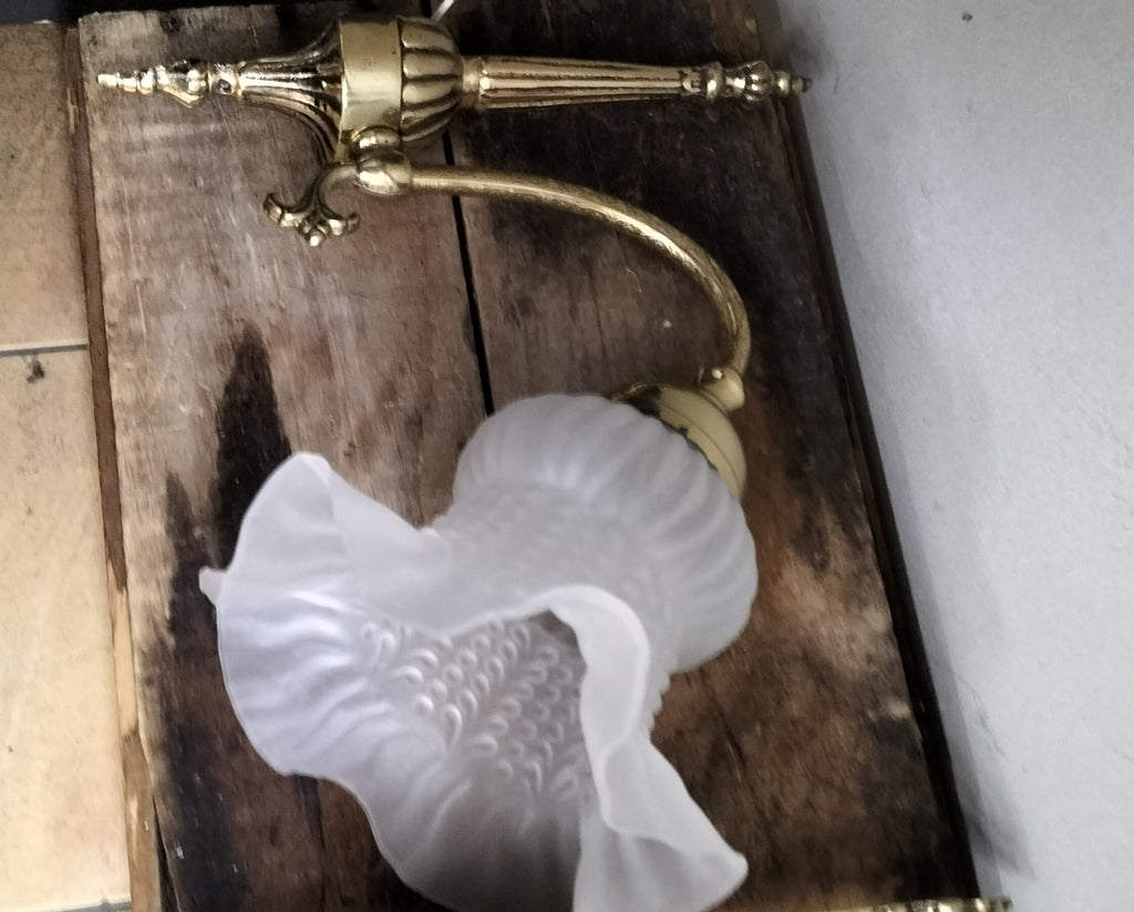 Brass and Glass Wall Light    BGL