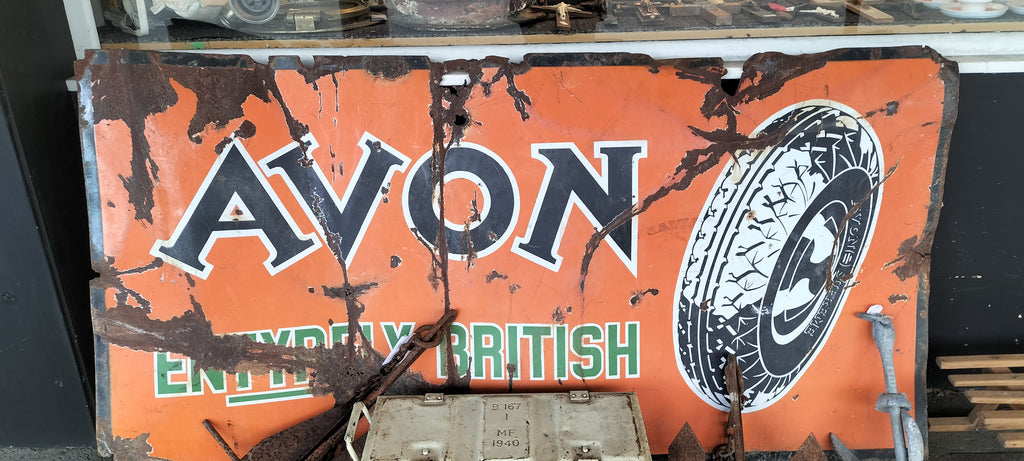 Vintage Real Avon British Tyre Sign
