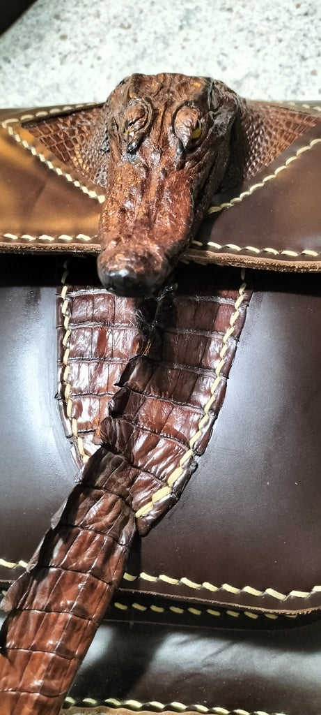 Leather / Crocodile  Funky Bag    FB4