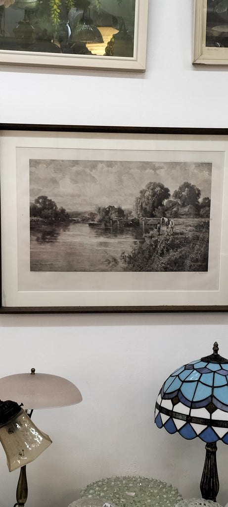 Print. Of A Thames Lock