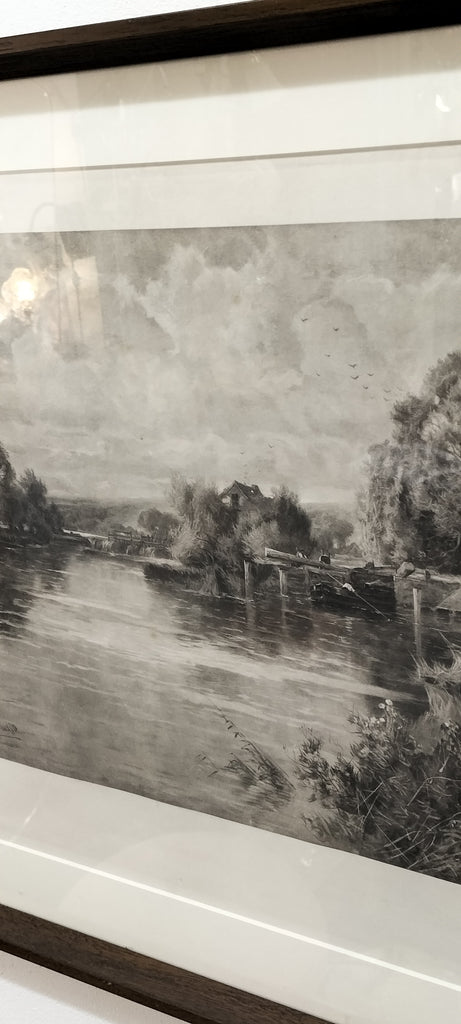 Print. Of A Thames Lock