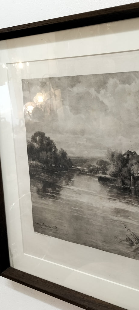 Print. Of A Thames Lock