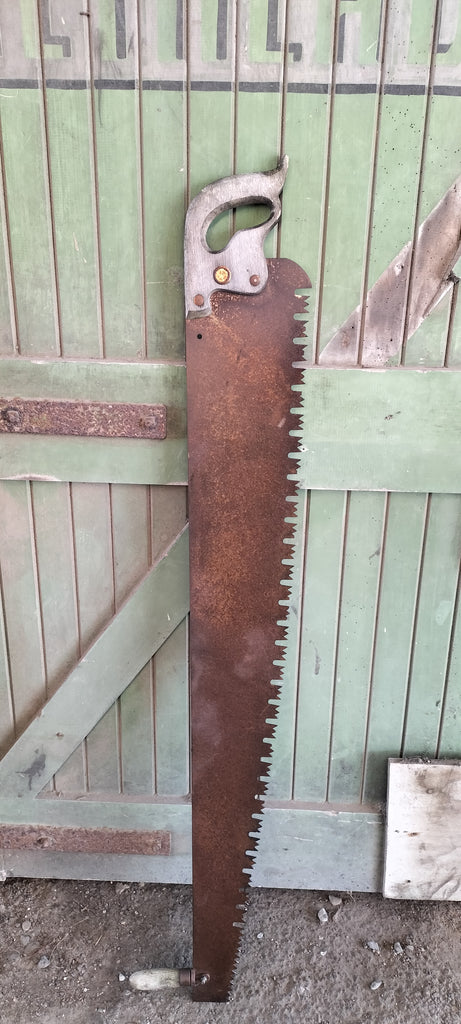 Vintage Crosscut Two Man Timber Logging Hand Saw.  CTW