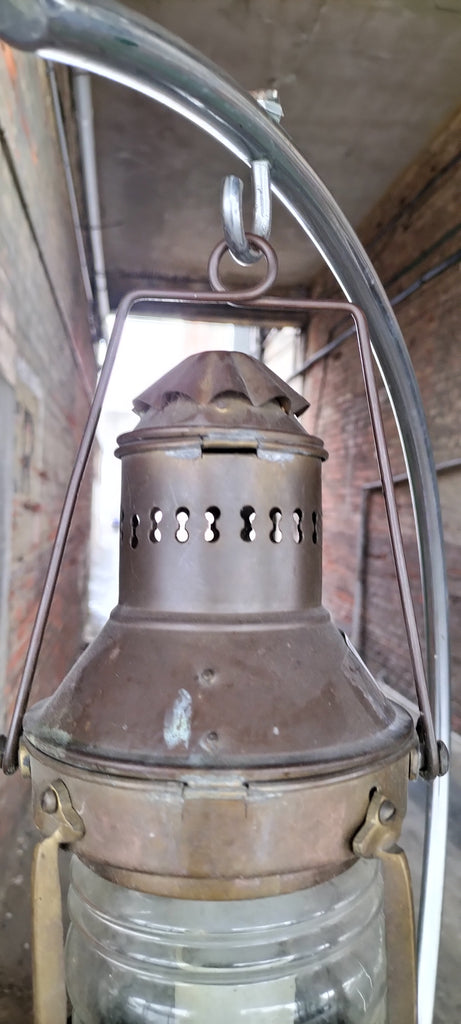 Nautical Marine Brass Boat Light Antique Hanging  Ship Anchor Lantern  M285