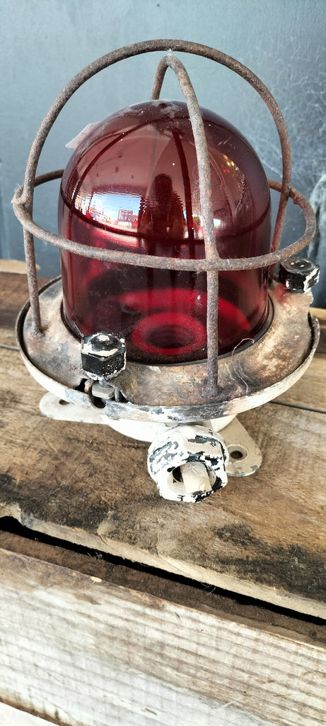 Ship Light     Red Glass  M289