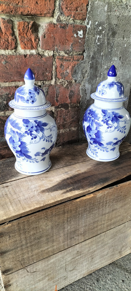 Blue & White Ceramic Jar / Vase                              JV9