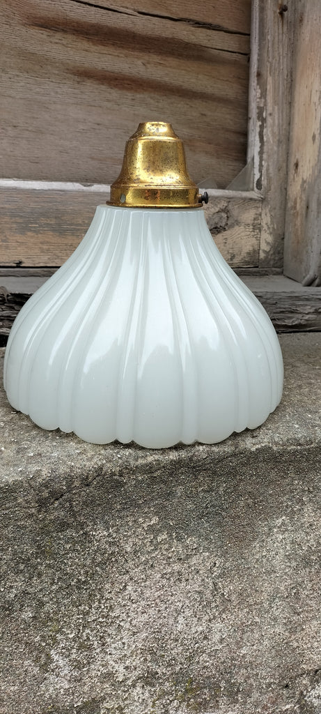 Large Antique Milk Glass Villa Lightshade   LA3