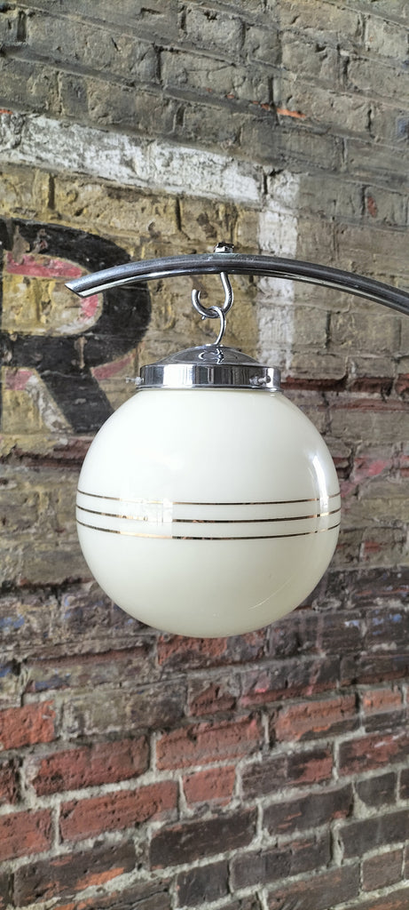 Large Cream Deco Globe Lightshade    LG44