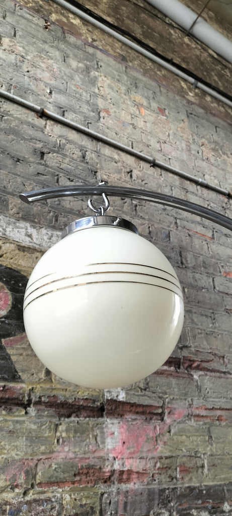 Large Cream Deco Globe Lightshade    LG44