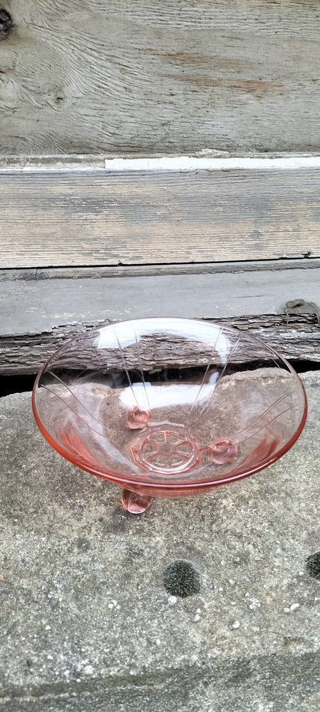 Pink Depression Glass Bowl  D1